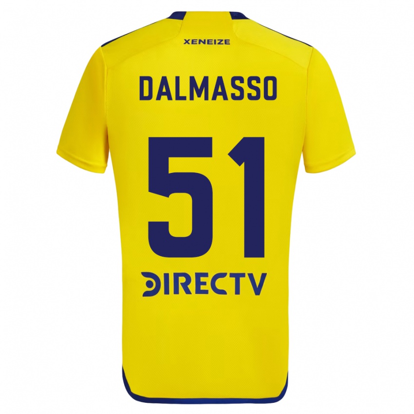 Bambino Maglia Santiago Dalmasso #51 Giallo Blu Kit Gara Away 2024/25 Maglietta