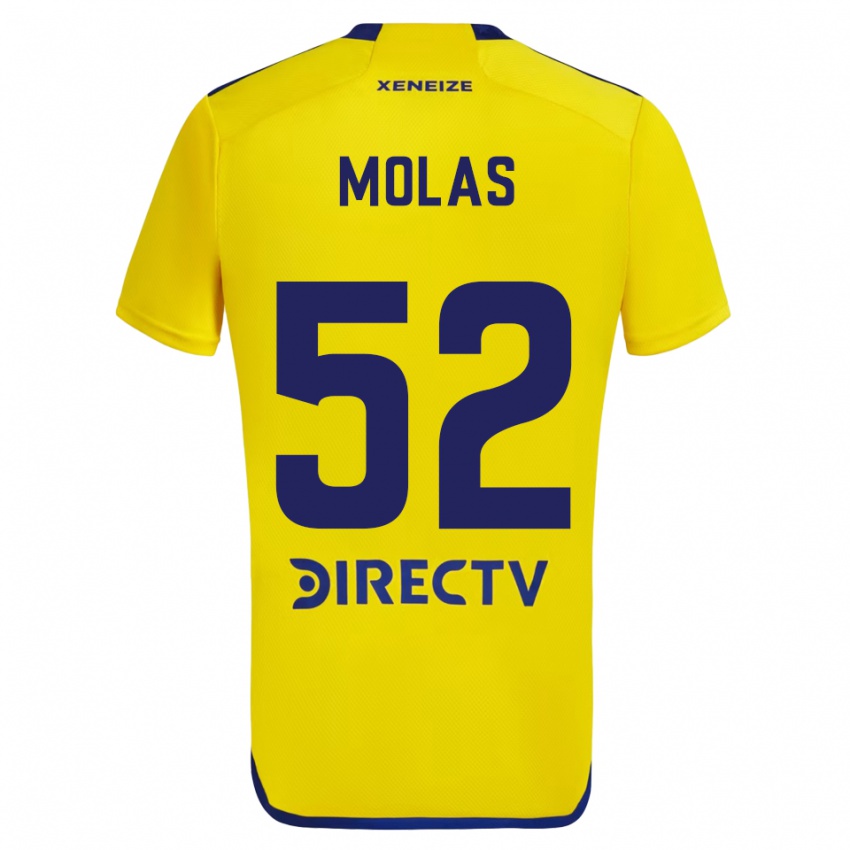 Bambino Maglia Walter Molas #52 Giallo Blu Kit Gara Away 2024/25 Maglietta