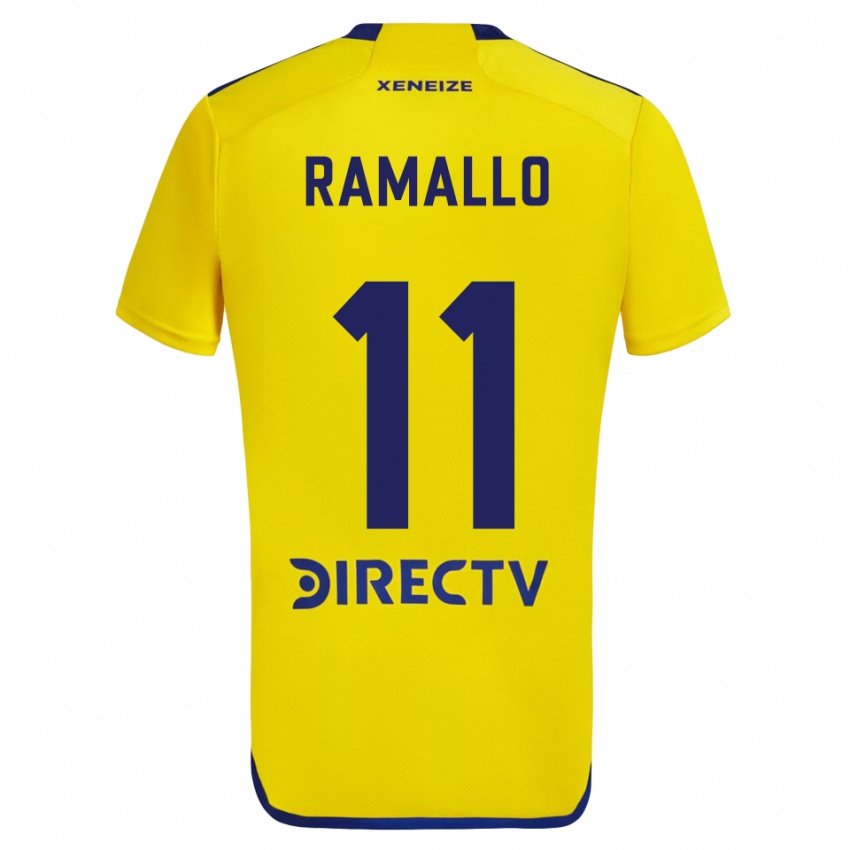 Bambino Maglia Yael Ramallo #11 Giallo Blu Kit Gara Away 2024/25 Maglietta