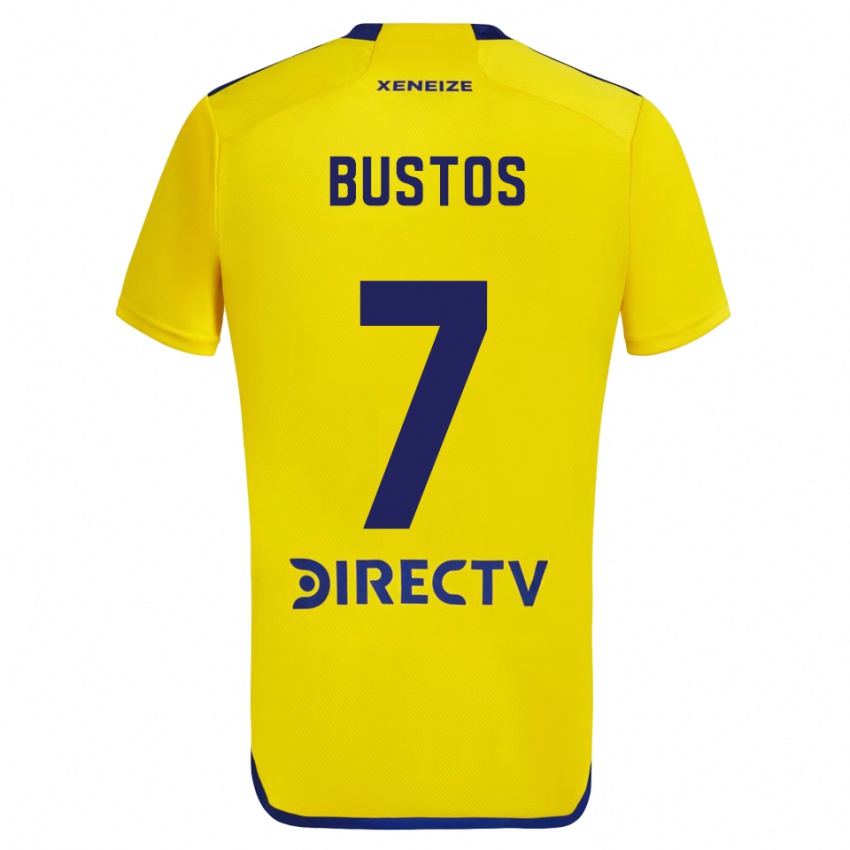 Bambino Maglia Tomás Bustos #7 Giallo Blu Kit Gara Away 2024/25 Maglietta