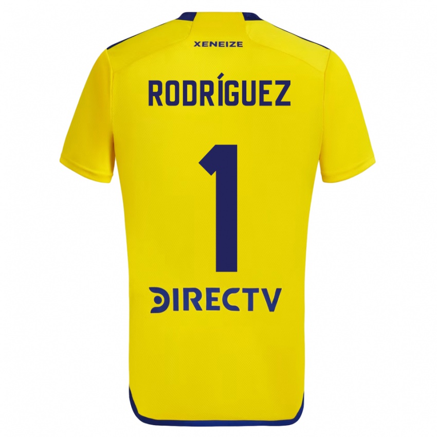 Bambino Maglia Fernando Rodríguez #1 Giallo Blu Kit Gara Away 2024/25 Maglietta