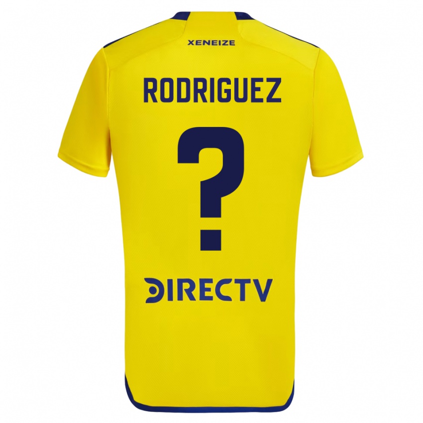 Bambino Maglia Román Rodríguez #0 Giallo Blu Kit Gara Away 2024/25 Maglietta