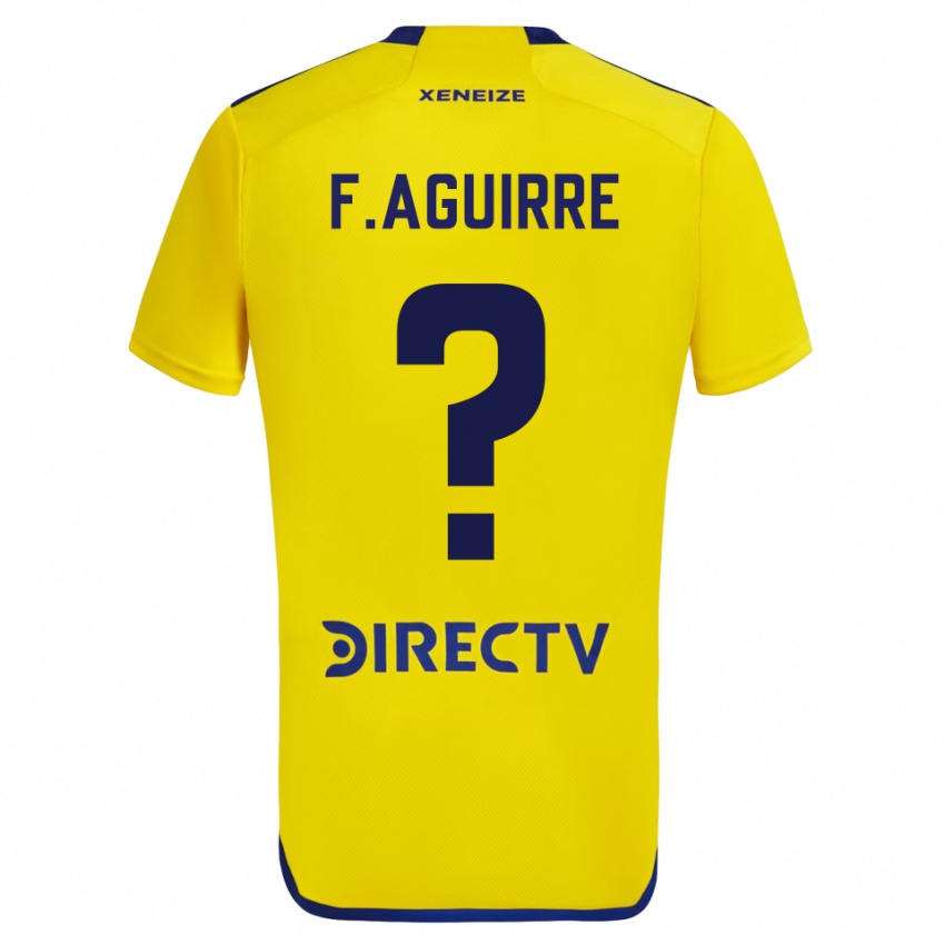 Bambino Maglia Federico Aguirre #0 Giallo Blu Kit Gara Away 2024/25 Maglietta