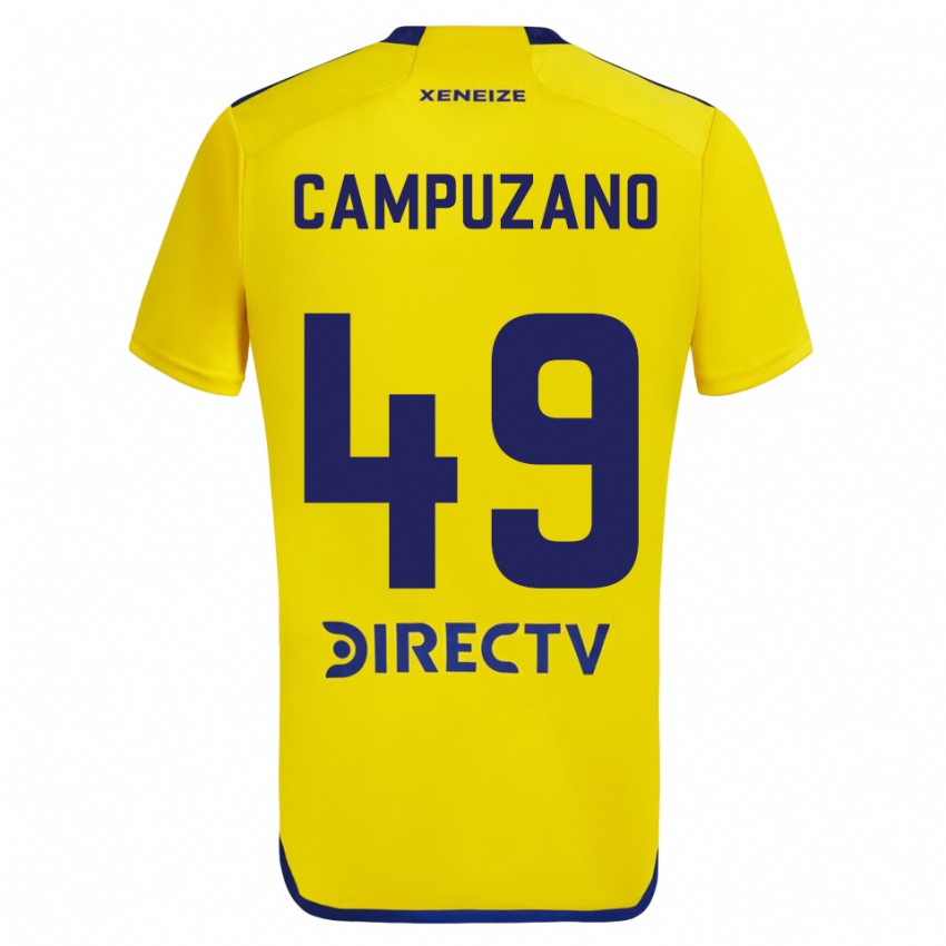 Bambino Maglia Jorman Campuzano #49 Giallo Blu Kit Gara Away 2024/25 Maglietta