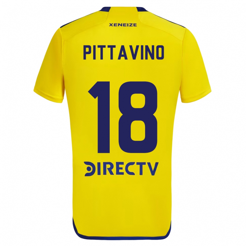 Bambino Maglia Rodrigo Pittavino #18 Giallo Blu Kit Gara Away 2024/25 Maglietta