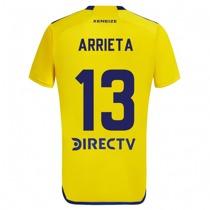 Bambino Maglia Thomás Arrieta #13 Giallo Blu Kit Gara Away 2024/25 Maglietta