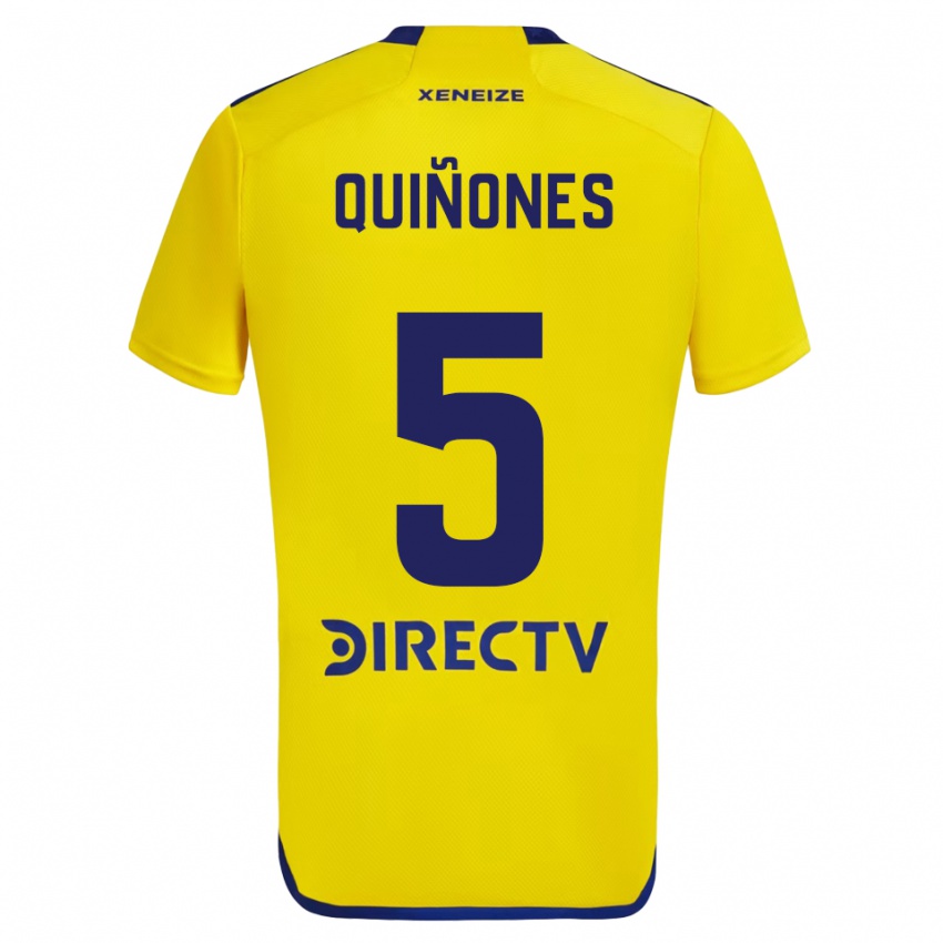 Bambino Maglia Florencia Quinones #5 Giallo Blu Kit Gara Away 2024/25 Maglietta