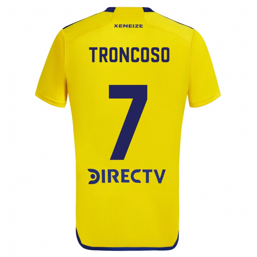 Bambino Maglia Carolina Troncoso #7 Giallo Blu Kit Gara Away 2024/25 Maglietta