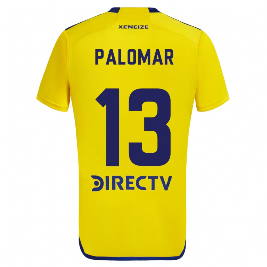 Bambino Maglia Estefania Palomar #13 Giallo Blu Kit Gara Away 2024/25 Maglietta