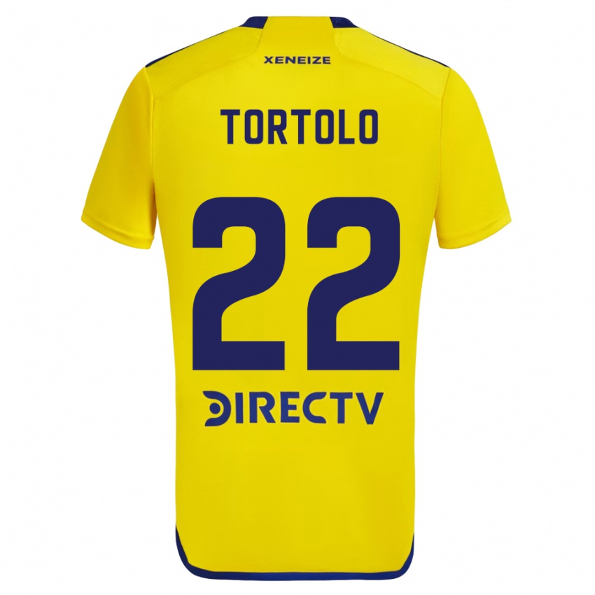 Bambino Maglia Dulce Tortolo #22 Giallo Blu Kit Gara Away 2024/25 Maglietta