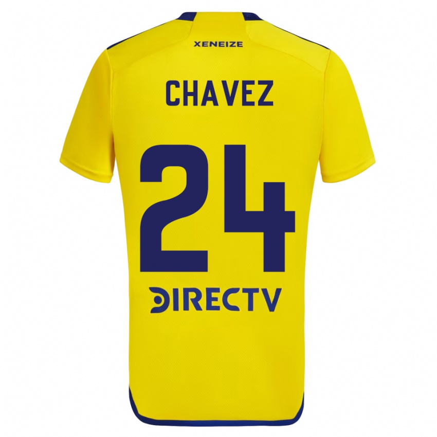 Bambino Maglia Gabriela Chavez #24 Giallo Blu Kit Gara Away 2024/25 Maglietta