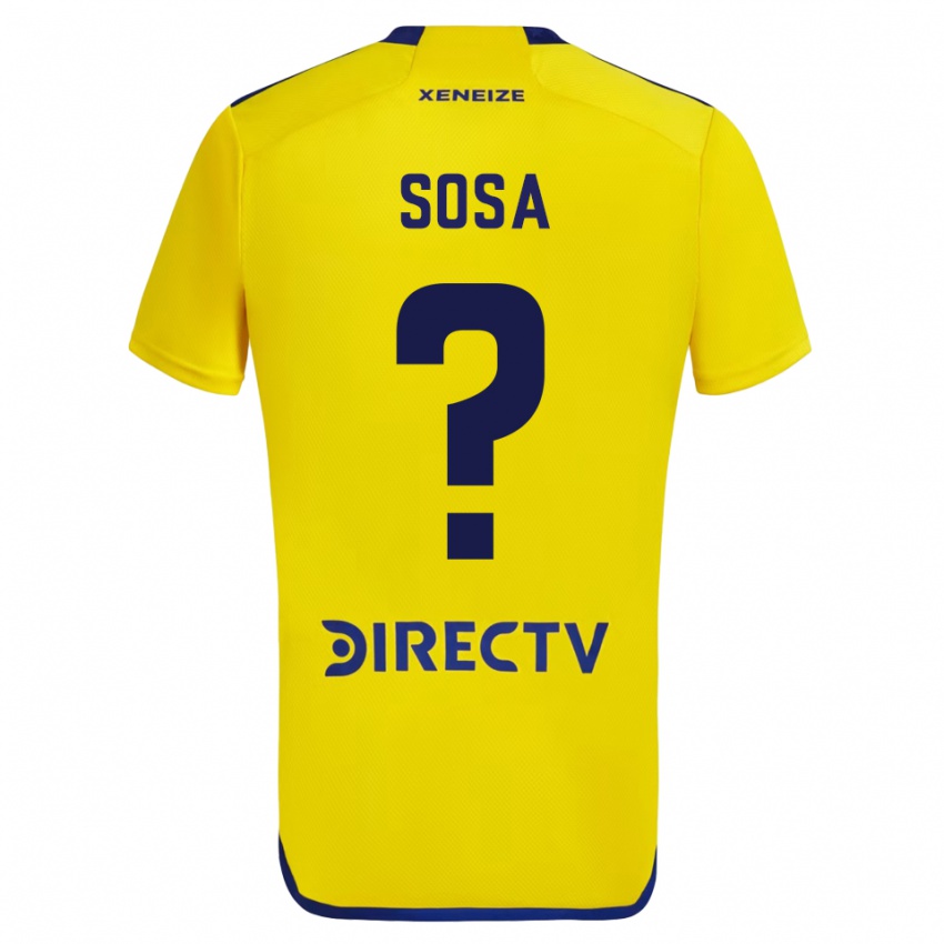 Bambino Maglia Fabio Sosa #0 Giallo Blu Kit Gara Away 2024/25 Maglietta