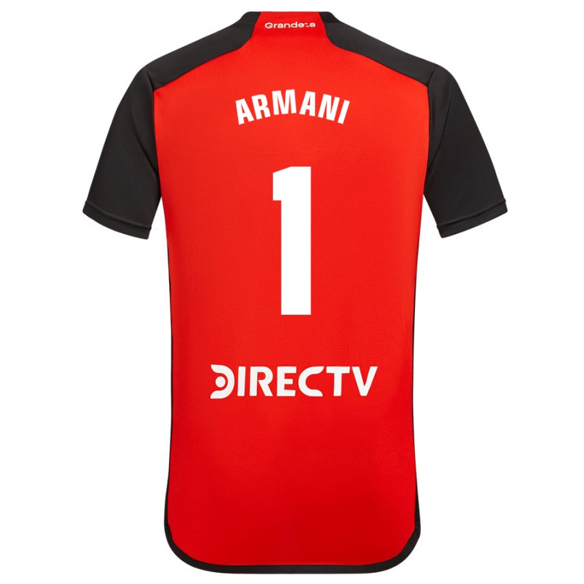 Bambino Maglia Franco Armani #1 Rosso Nero Bianco Kit Gara Away 2024/25 Maglietta