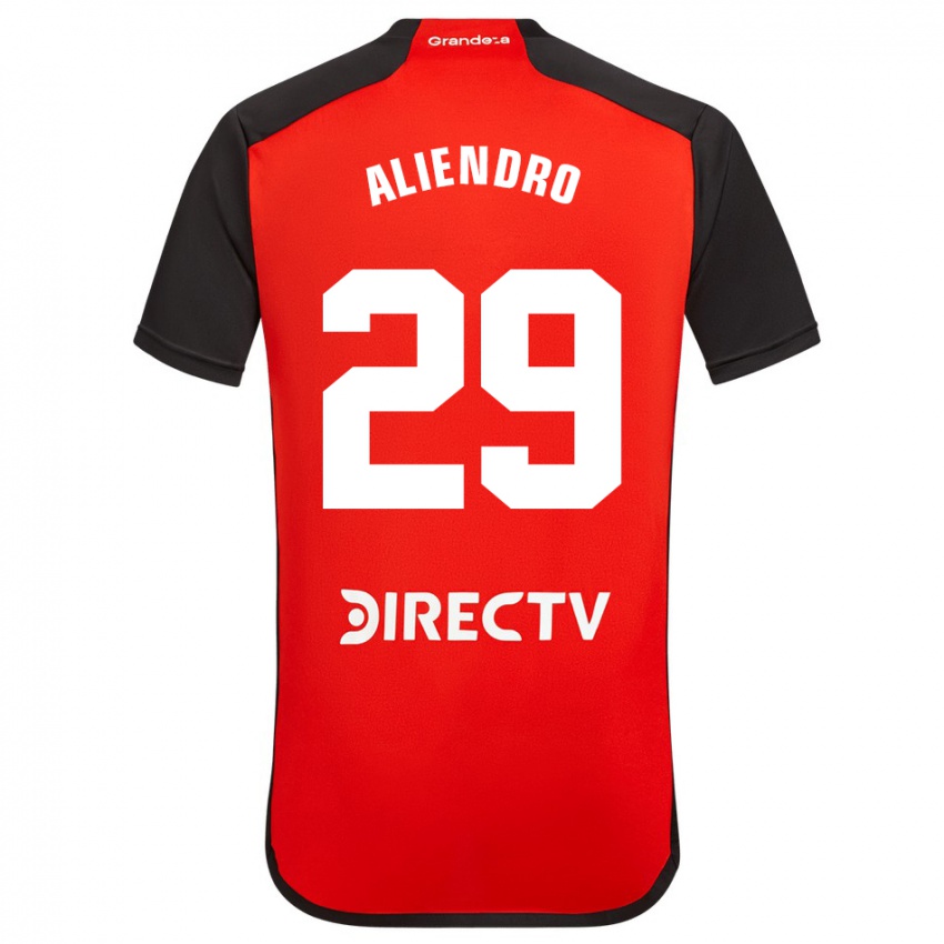 Bambino Maglia Rodrigo Aliendro #29 Rosso Nero Bianco Kit Gara Away 2024/25 Maglietta