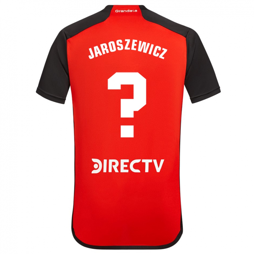 Bambino Maglia Franco Jaroszewicz #0 Rosso Nero Bianco Kit Gara Away 2024/25 Maglietta