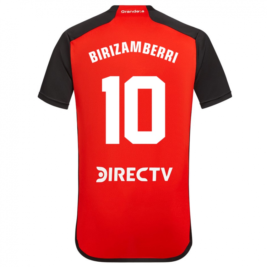 Bambino Maglia María Carolina Birizamberri Rivero #10 Rosso Nero Bianco Kit Gara Away 2024/25 Maglietta