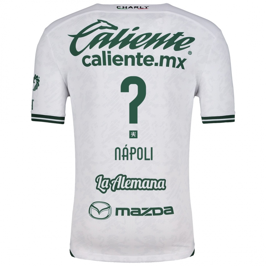 Bambino Maglia Gonzalo Nápoli #0 Bianco Verde Kit Gara Away 2024/25 Maglietta