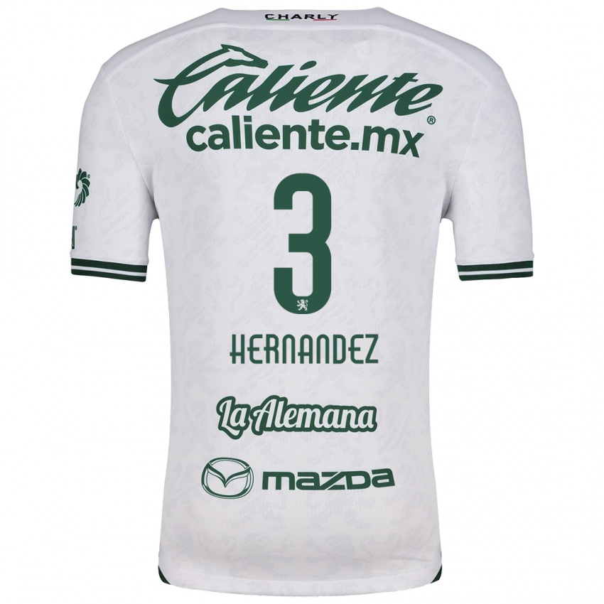 Bambino Maglia Pedro Hernández #3 Bianco Verde Kit Gara Away 2024/25 Maglietta