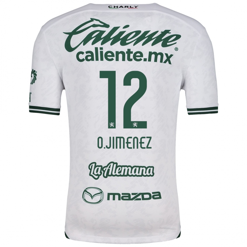 Bambino Maglia Oscar Jimenez #12 Bianco Verde Kit Gara Away 2024/25 Maglietta