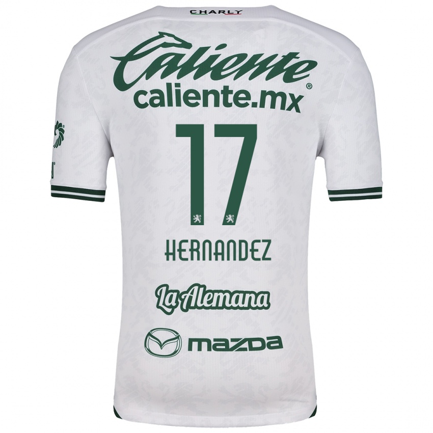 Bambino Maglia Daniel Hernández #17 Bianco Verde Kit Gara Away 2024/25 Maglietta