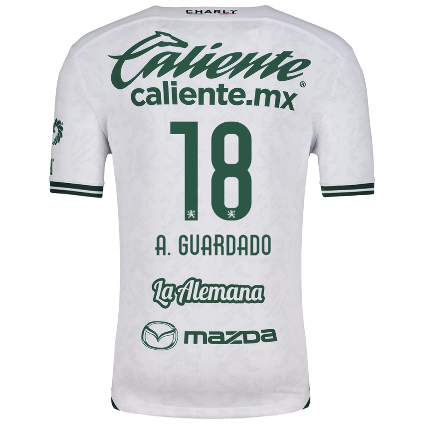 Bambino Maglia Andrés Guardado #18 Bianco Verde Kit Gara Away 2024/25 Maglietta