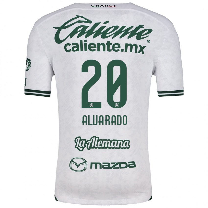 Bambino Maglia Alfonso Alvarado #20 Bianco Verde Kit Gara Away 2024/25 Maglietta