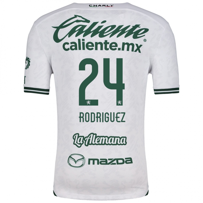 Bambino Maglia Osvaldo Rodríguez #24 Bianco Verde Kit Gara Away 2024/25 Maglietta