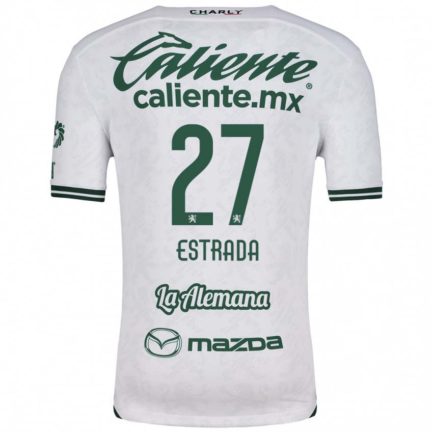 Bambino Maglia Ángel Estrada #27 Bianco Verde Kit Gara Away 2024/25 Maglietta