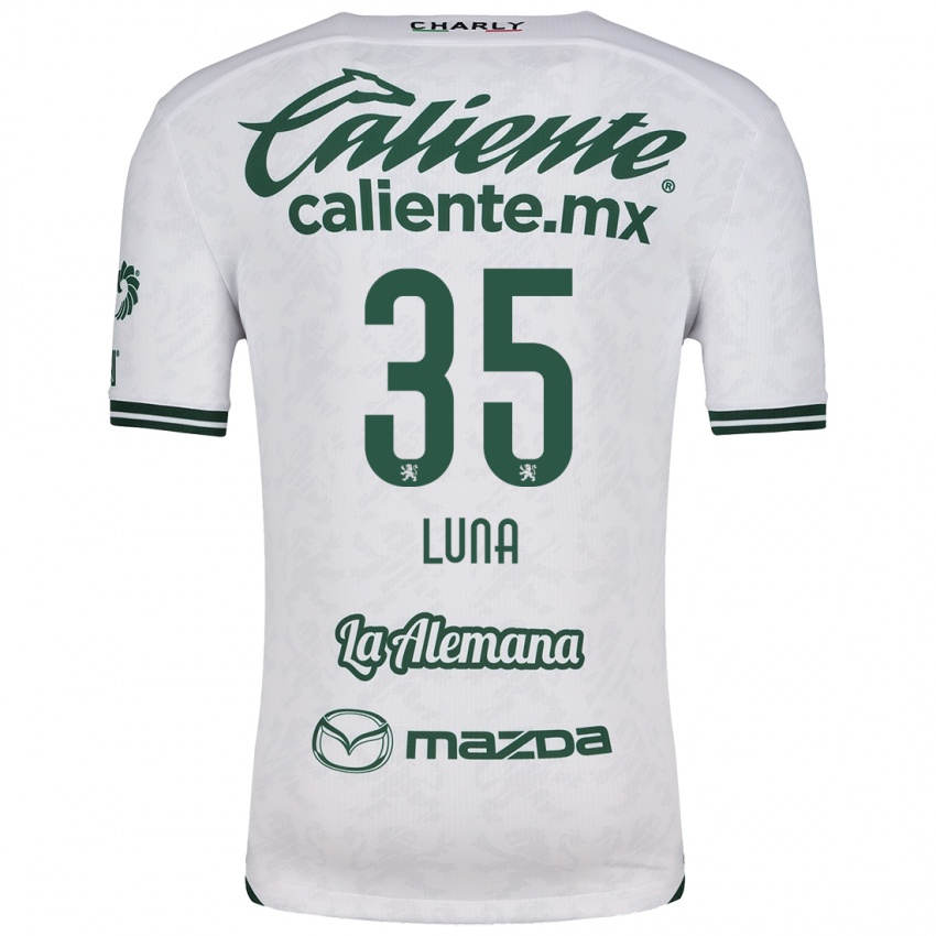 Bambino Maglia Diego Luna #35 Bianco Verde Kit Gara Away 2024/25 Maglietta