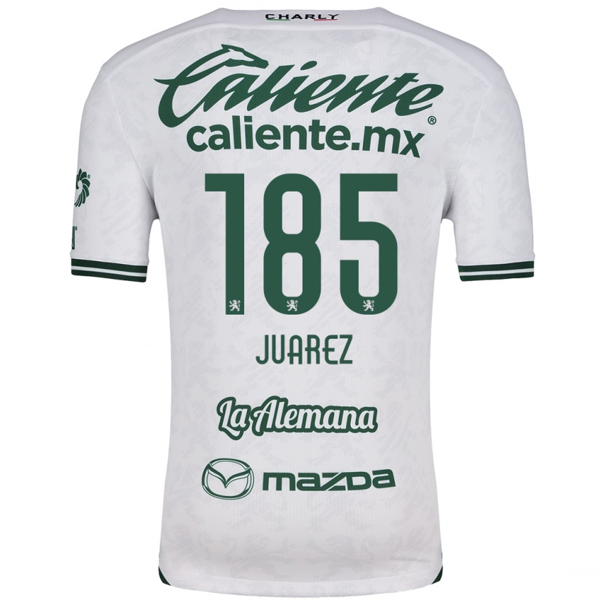 Bambino Maglia Moisés Juárez #185 Bianco Verde Kit Gara Away 2024/25 Maglietta