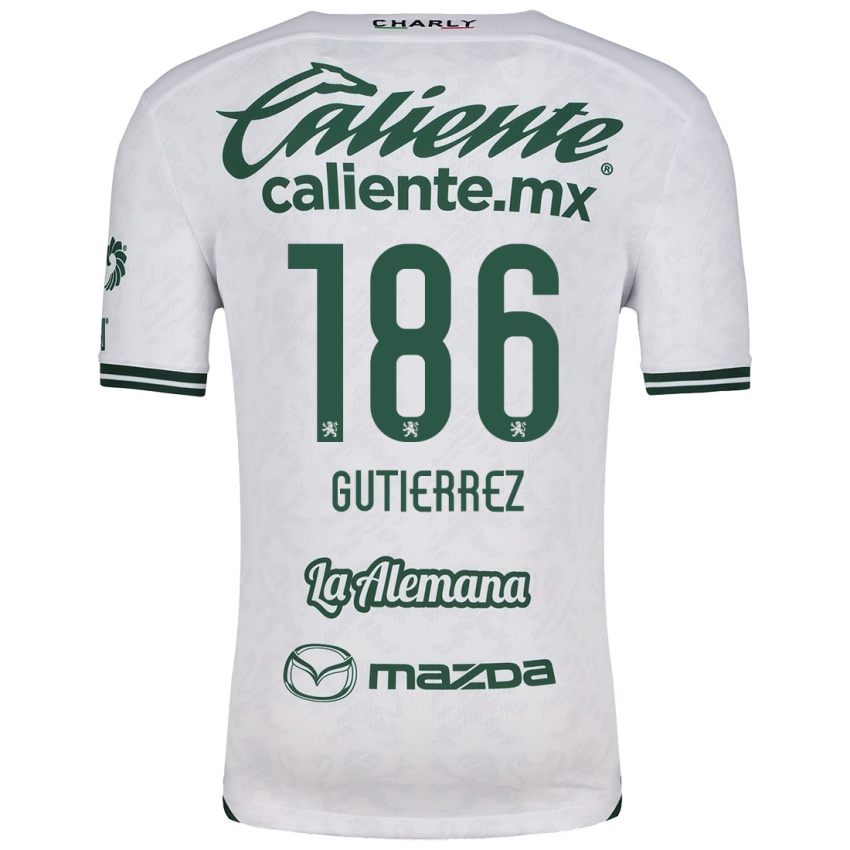 Bambino Maglia Alan Gutiérrez #186 Bianco Verde Kit Gara Away 2024/25 Maglietta