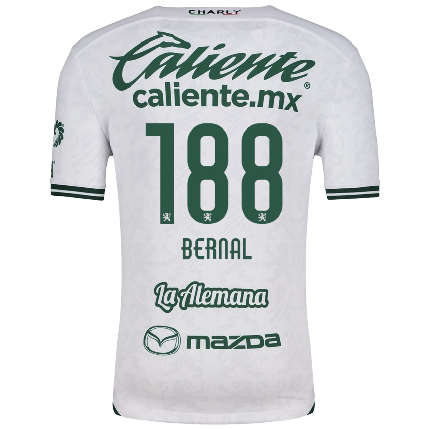 Bambino Maglia Juan Bernal #188 Bianco Verde Kit Gara Away 2024/25 Maglietta