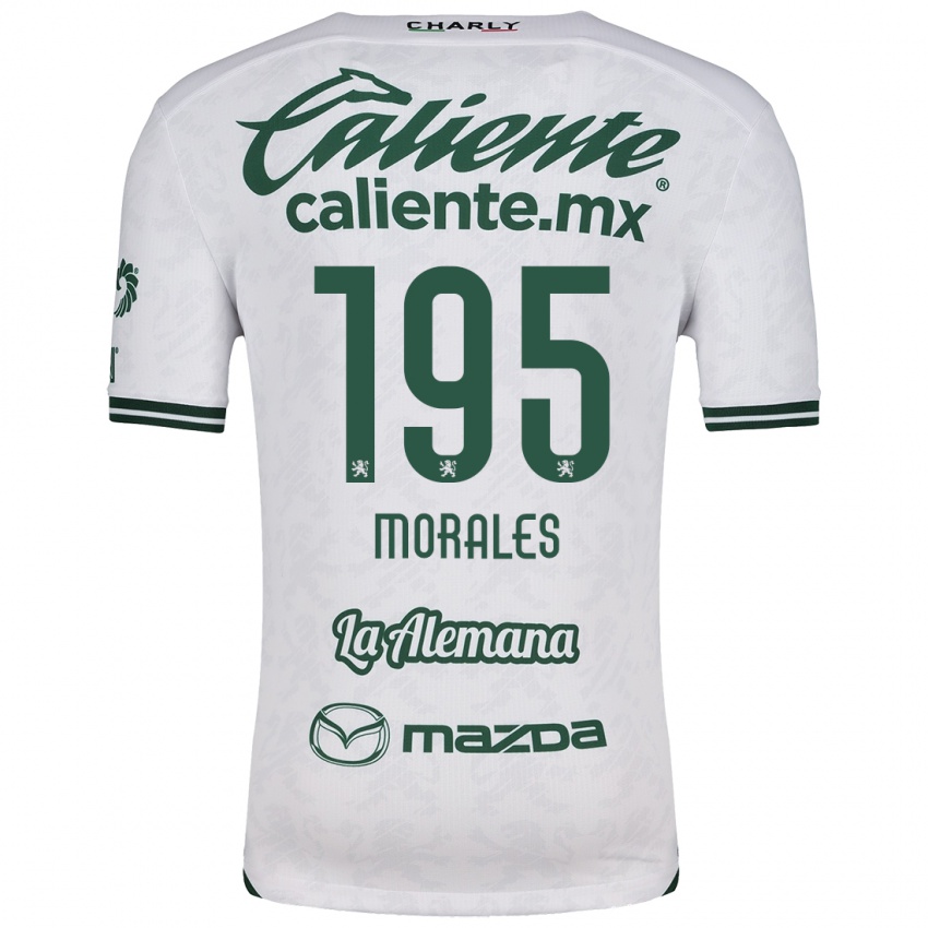 Bambino Maglia Daniel Morales #195 Bianco Verde Kit Gara Away 2024/25 Maglietta