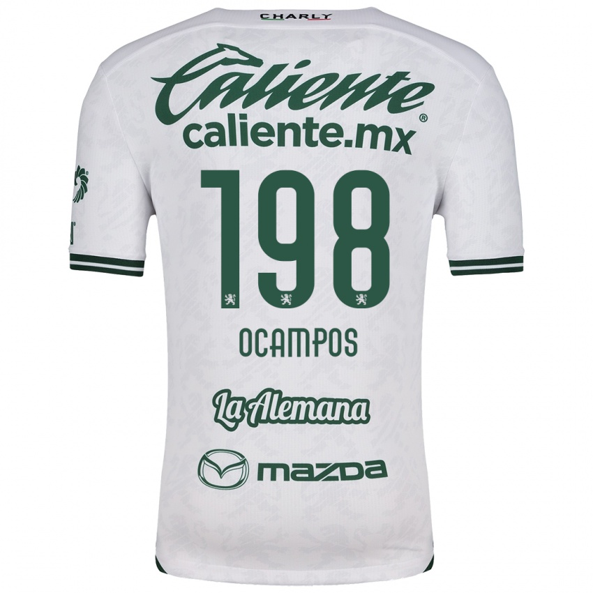 Bambino Maglia Omar Ocampos #198 Bianco Verde Kit Gara Away 2024/25 Maglietta