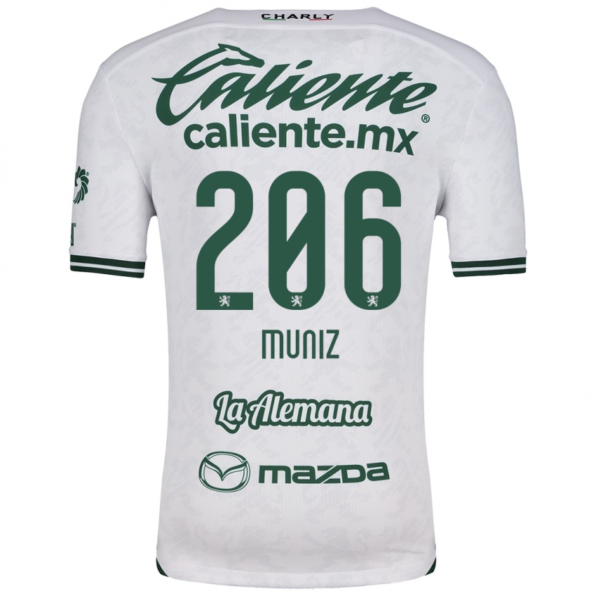 Bambino Maglia Isaác Muñíz #206 Bianco Verde Kit Gara Away 2024/25 Maglietta