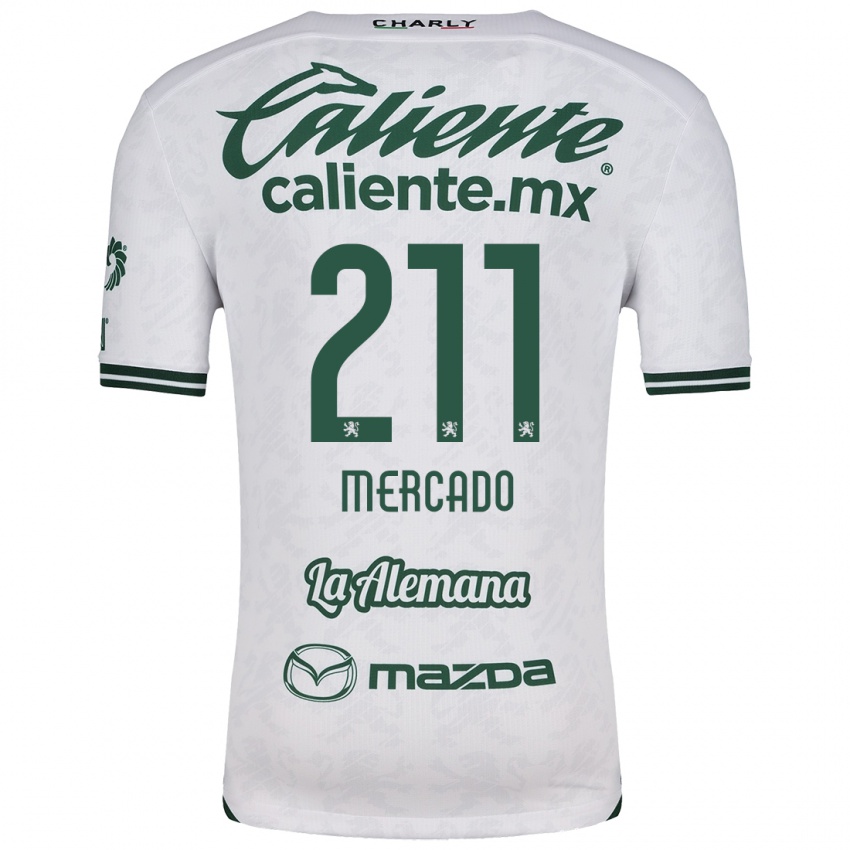 Bambino Maglia Diego Mercado #211 Bianco Verde Kit Gara Away 2024/25 Maglietta