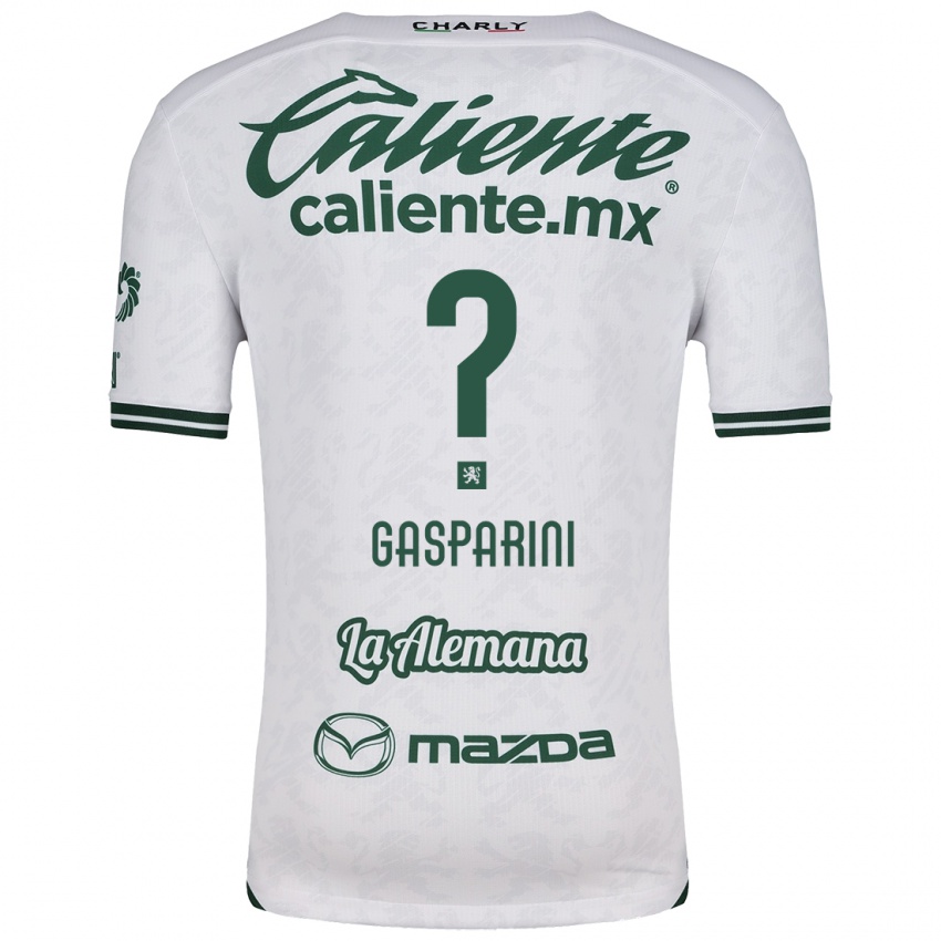 Bambino Maglia Joaquín Gasparini #0 Bianco Verde Kit Gara Away 2024/25 Maglietta