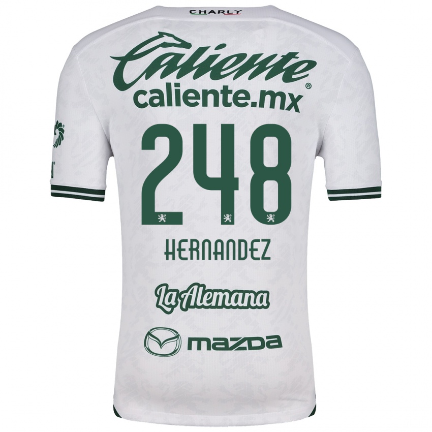 Bambino Maglia Fernando Hernández #248 Bianco Verde Kit Gara Away 2024/25 Maglietta