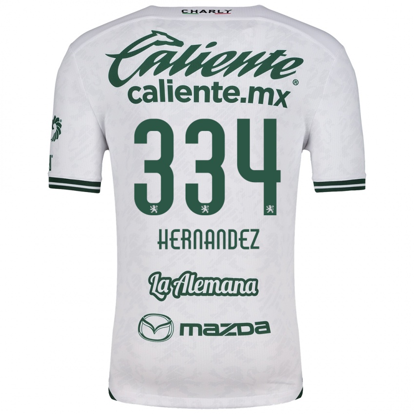 Bambino Maglia Alan Hernández #334 Bianco Verde Kit Gara Away 2024/25 Maglietta