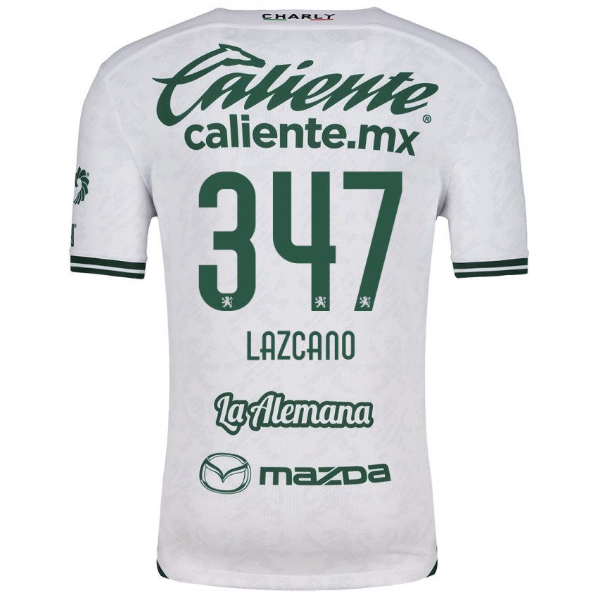 Bambino Maglia Evan Lazcano #347 Bianco Verde Kit Gara Away 2024/25 Maglietta