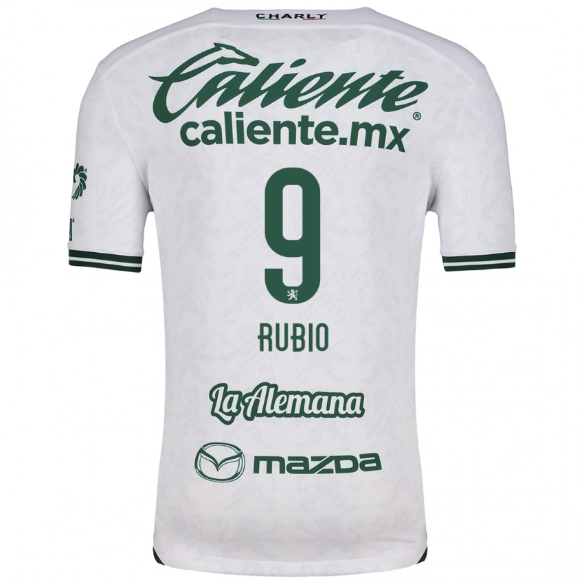 Bambino Maglia Brian Rubio #9 Bianco Verde Kit Gara Away 2024/25 Maglietta