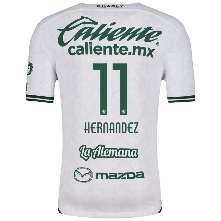 Bambino Maglia Elías Hernández #11 Bianco Verde Kit Gara Away 2024/25 Maglietta