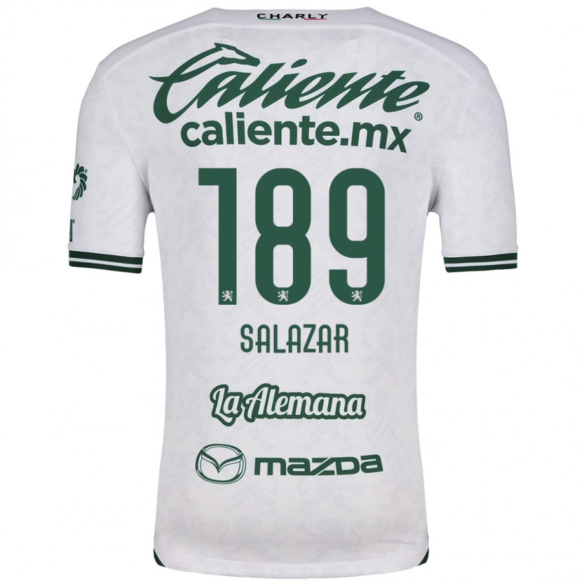 Bambino Maglia José Salazar #189 Bianco Verde Kit Gara Away 2024/25 Maglietta