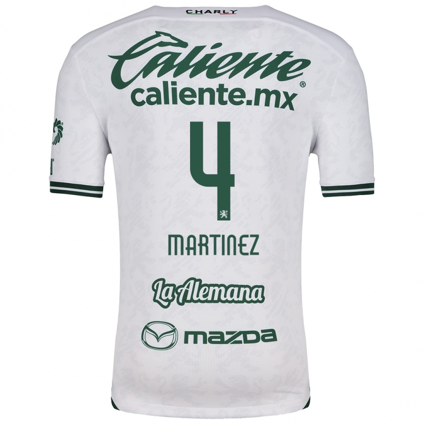 Bambino Maglia Mitzi Martínez #4 Bianco Verde Kit Gara Away 2024/25 Maglietta