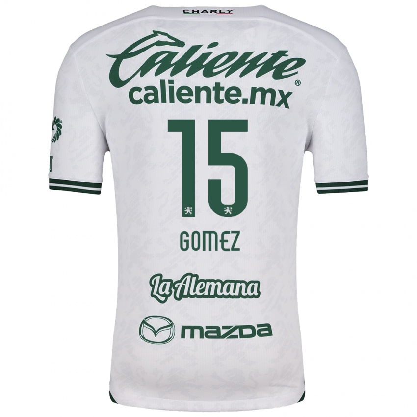 Bambino Maglia Paulina Gómez #15 Bianco Verde Kit Gara Away 2024/25 Maglietta