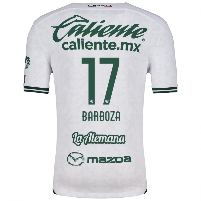 Bambino Maglia Marypaz Barboza #17 Bianco Verde Kit Gara Away 2024/25 Maglietta