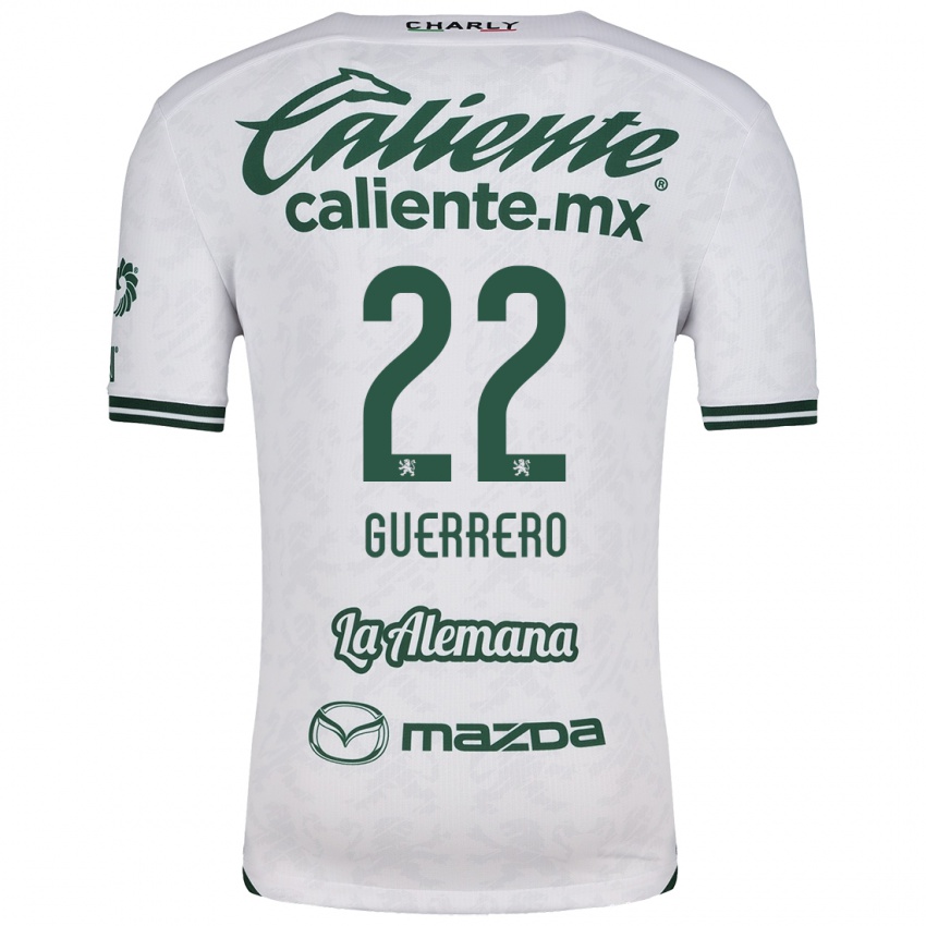 Bambino Maglia África Guerrero #22 Bianco Verde Kit Gara Away 2024/25 Maglietta