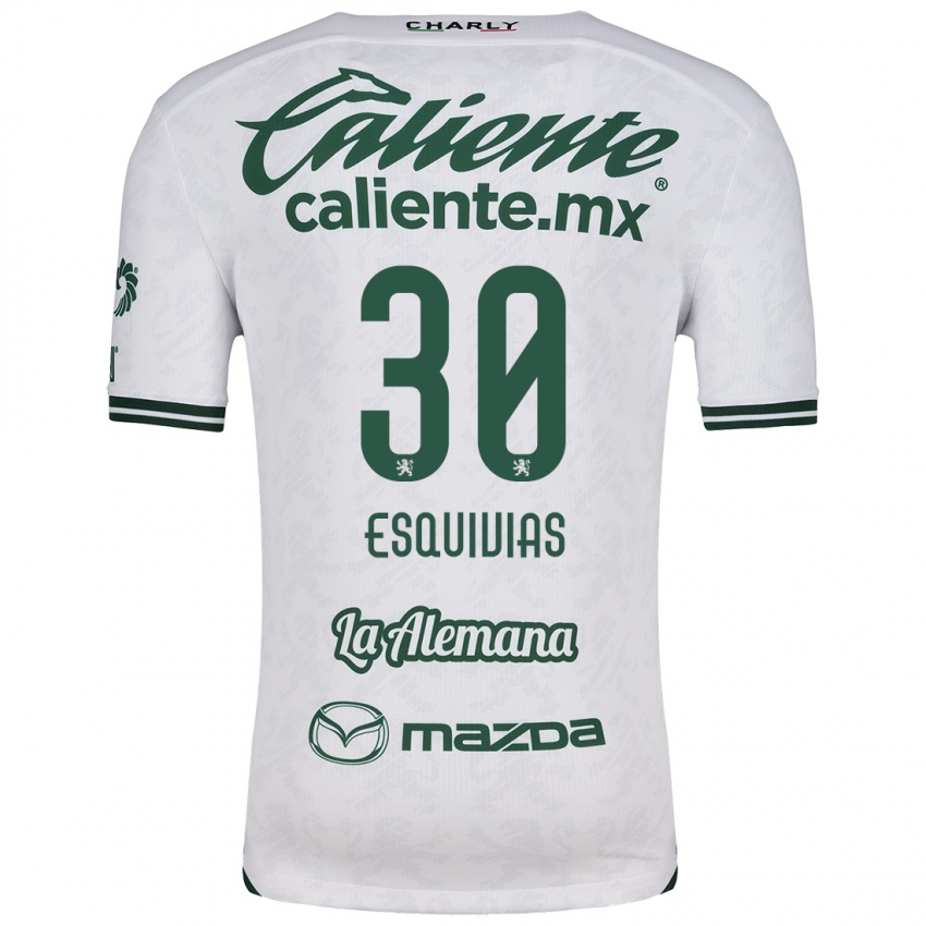 Bambino Maglia Isabela Esquivias #30 Bianco Verde Kit Gara Away 2024/25 Maglietta