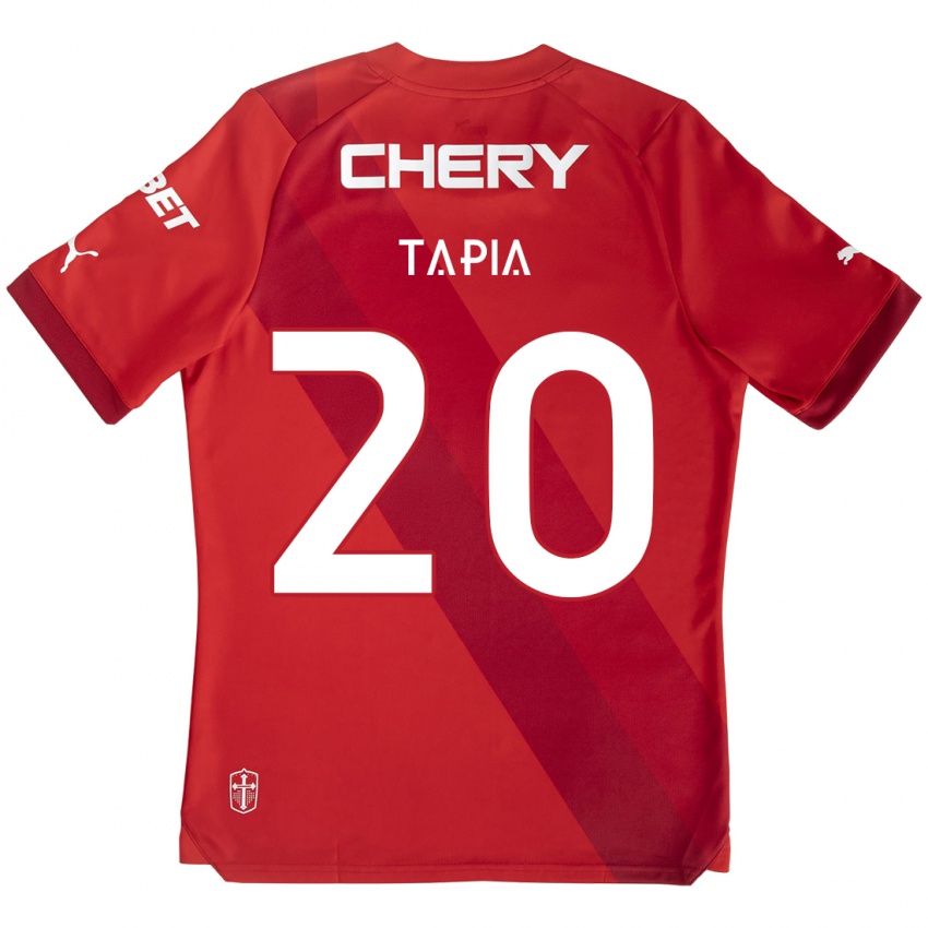 Bambino Maglia Gonzalo Tapia #20 Rosso Bianco Kit Gara Away 2024/25 Maglietta