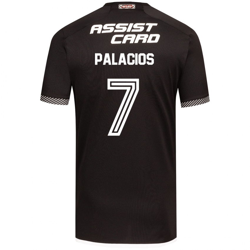 Bambino Maglia Carlos Palacios #7 Nero Bianco Kit Gara Away 2024/25 Maglietta